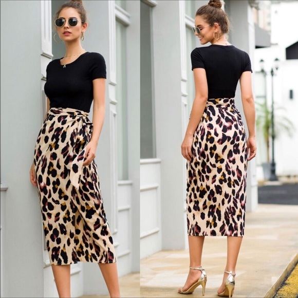 💃1 Left !! Gorgeous Lady Leopard Print Skirt - Picture 3 of 4